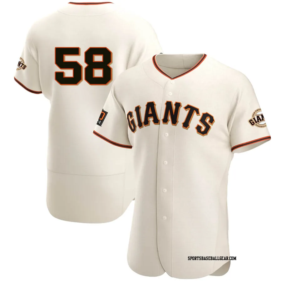 Bryce Johnson Men's San Francisco Giants Cream Authentic Home Jersey