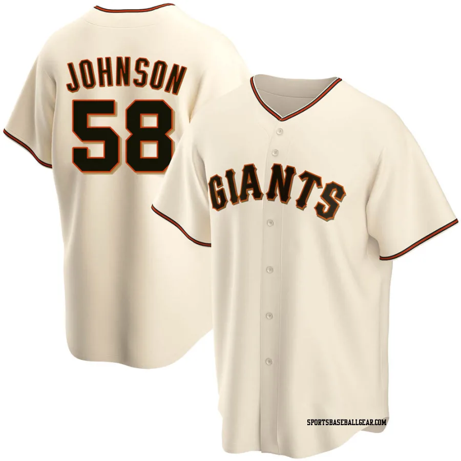 Bryce Johnson Youth San Francisco Giants Cream Replica Home Jersey