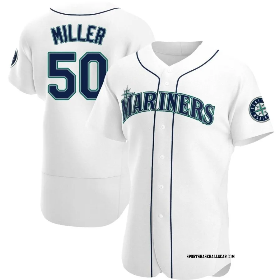Bryce Miller Men's Seattle Mariners White Authentic Home Jersey