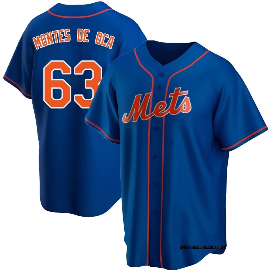 Bryce Montes de Oca Men's New York Mets Royal Replica Alternate Jersey