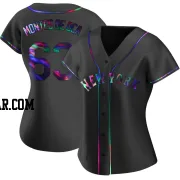 Bryce Montes de Oca Women's New York Mets Black Holographic Replica Alternate Jersey