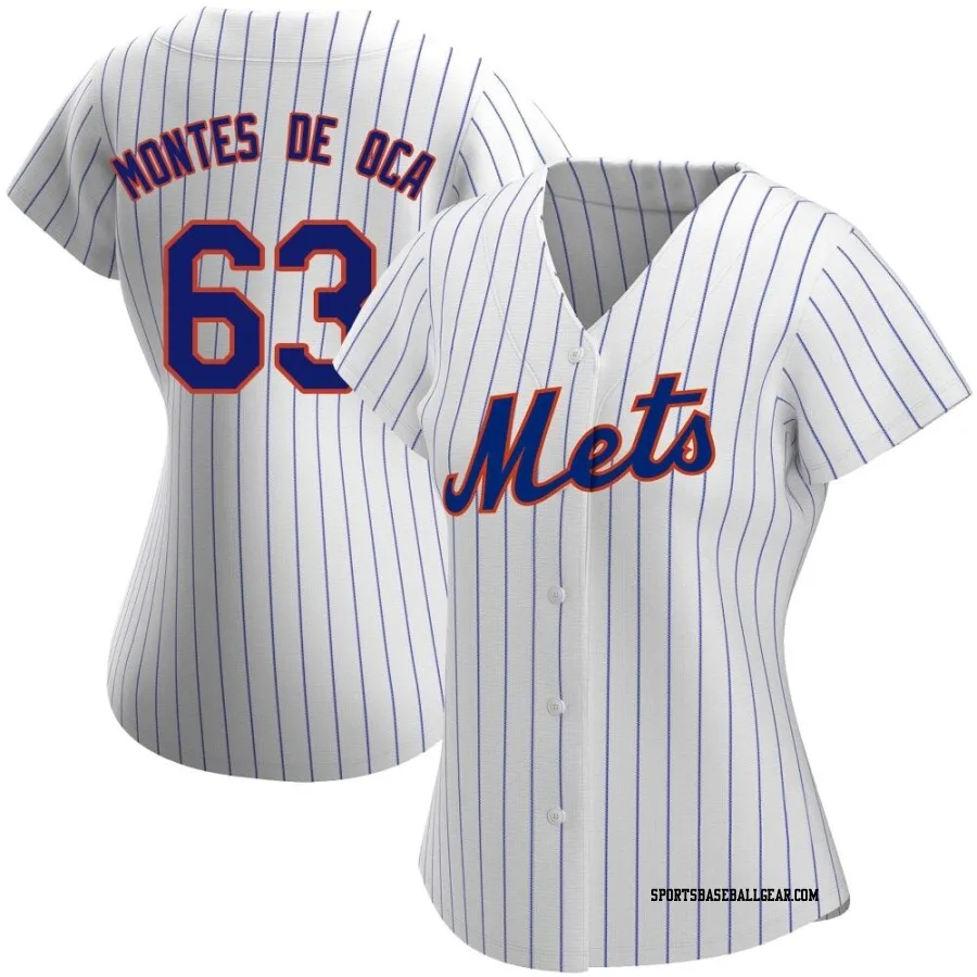 Bryce Montes de Oca Women's New York Mets White Replica Home Jersey