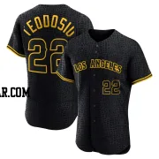 Bryce Teodosio Men's Los Angeles Angels Black Authentic Snake Skin City Jersey