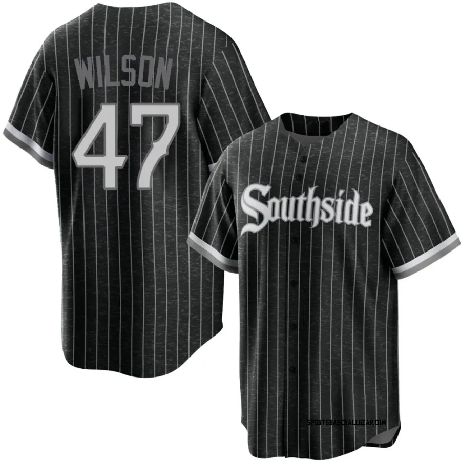 Bryse Wilson Men's Chicago White Sox Black Replica 2021 City Connect Jersey