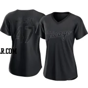 Bryse Wilson Women's Chicago White Sox Black Authentic Pitch Fashion Jersey