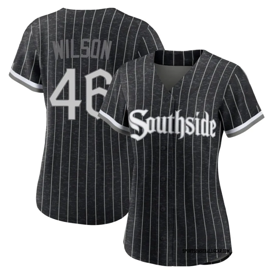 Bryse Wilson Women's Chicago White Sox Black Replica 2021 City Connect Jersey