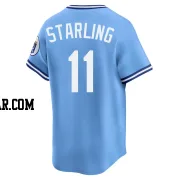 Bubba Starling Men's Kansas City Royals Light Blue Limited Throwback Cooperstown Collection Jersey