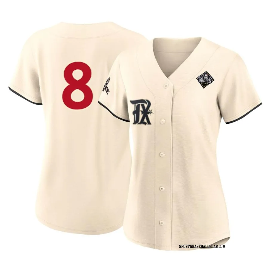 Bubba Thompson Women's Texas Rangers Cream Authentic 2023 City Connect 2023 World Series Jersey