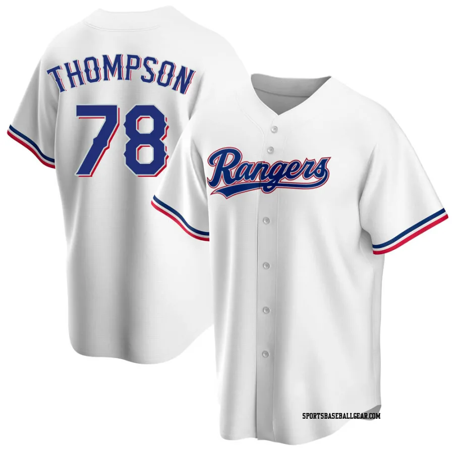 Bubba Thompson Youth Texas Rangers White Replica Home Jersey