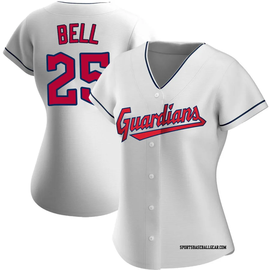 Buddy Bell Women's Cleveland Guardians White Authentic Home Jersey