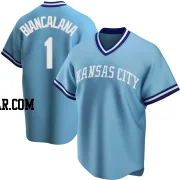 Buddy Biancalana Men's Kansas City Royals Light Blue Replica Road Cooperstown Collection Jersey