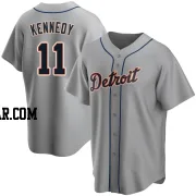 Buddy Kennedy Men's Detroit Tigers Gray Replica Road Jersey