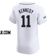 Buddy Kennedy Men's Detroit Tigers White Elite Home Patch Jersey