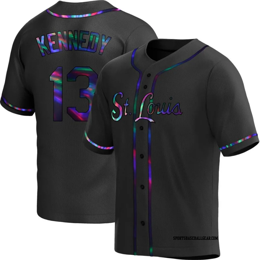 Buddy Kennedy Men's St. Louis Cardinals Black Holographic Replica Alternate Jersey