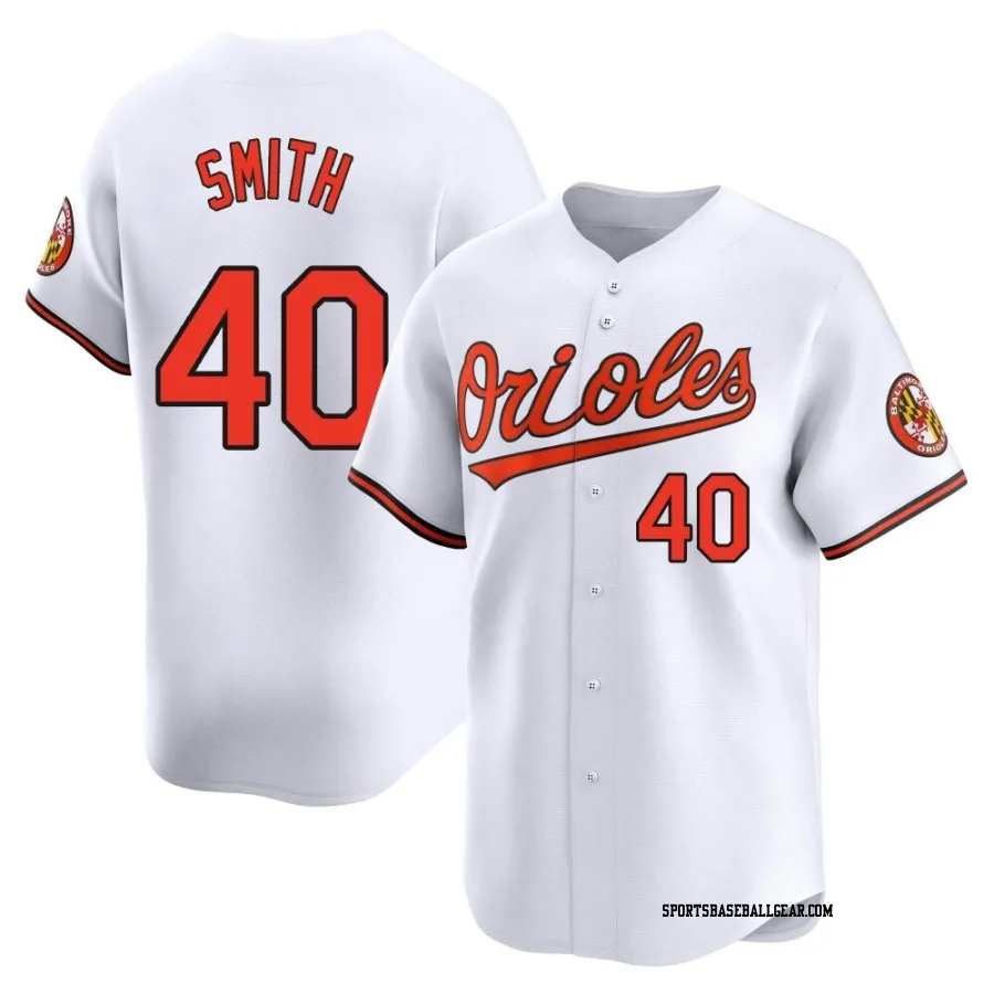 Burch Smith Youth Baltimore Orioles White Limited Home Jersey