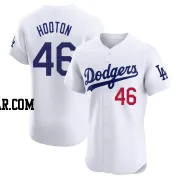 Burt Hooton Men's Los Angeles Dodgers White Elite Home Jersey