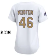 Burt Hooton Women's Los Angeles Dodgers Gold Limited White 2025 Collection Jersey