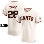 Buster Posey Men's San Francisco Giants Cream Elite Home Jersey