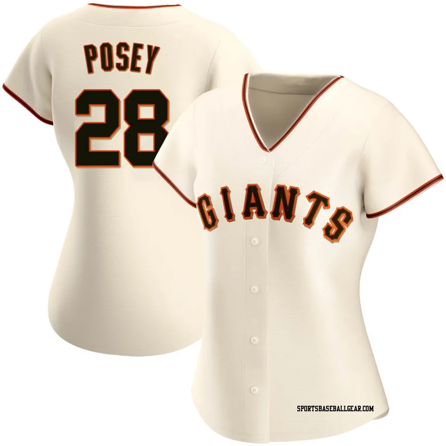 Buster Posey Women's San Francisco Giants Cream Authentic Home Jersey