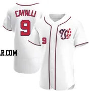 Cade Cavalli Men's Washington Nationals White Authentic Alternate Jersey