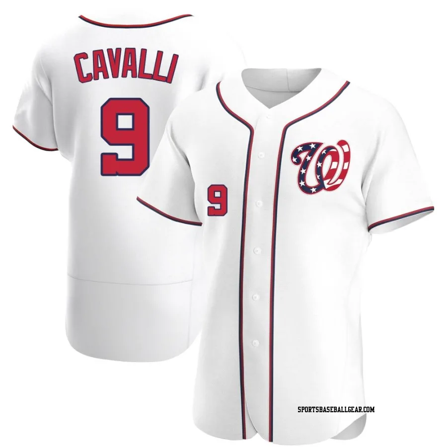 Cade Cavalli Men's Washington Nationals White Authentic Alternate Jersey