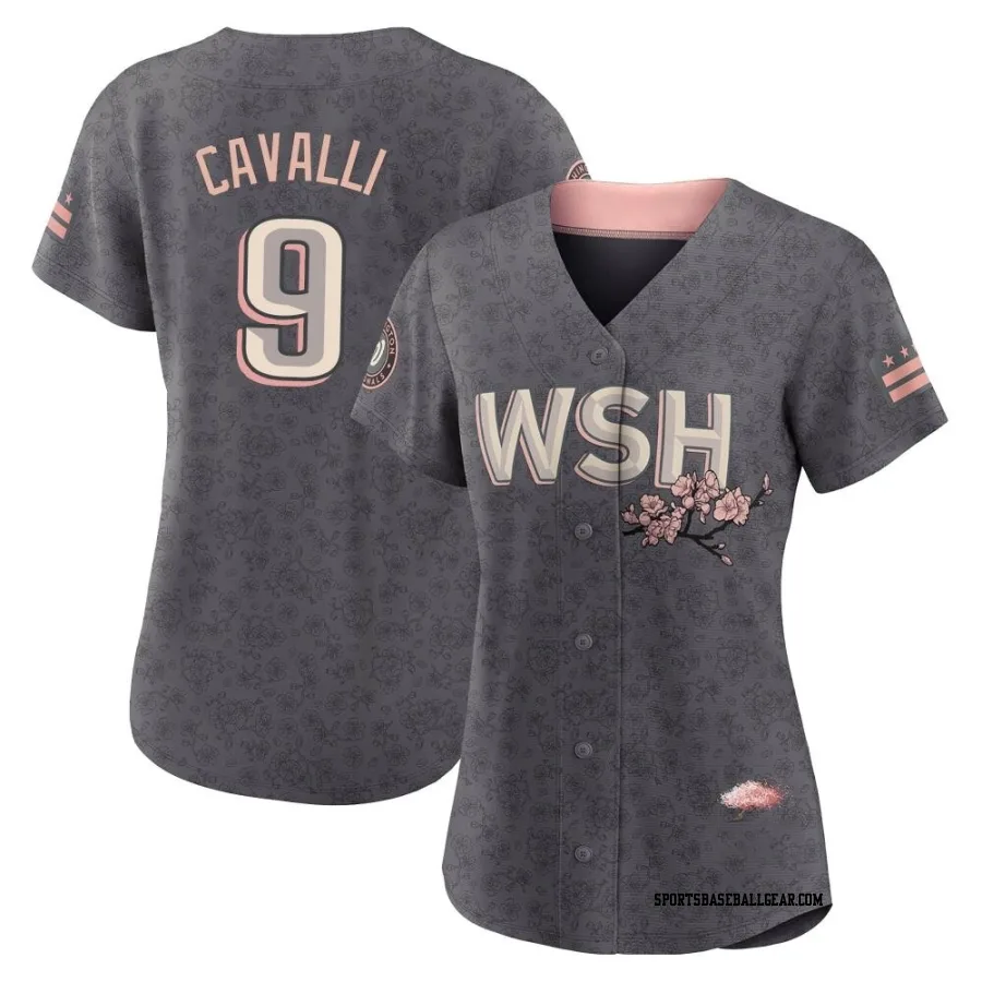 Cade Cavalli Women's Washington Nationals Gray Authentic 2022 City Connect Jersey