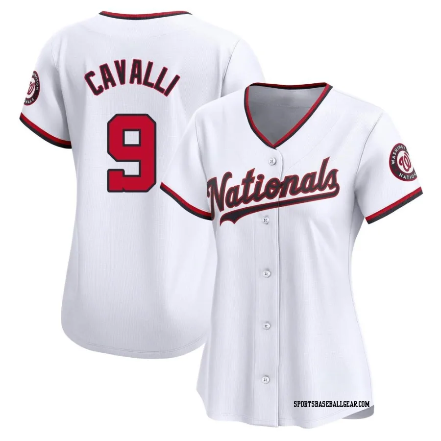 Cade Cavalli Women's Washington Nationals White Limited Home Jersey