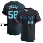 Cade Gibson Men's Miami Marlins Black Elite 2025 City Connect Jersey