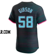 Cade Gibson Men's Miami Marlins Black Elite 2025 City Connect Jersey