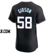 Cade Gibson Men's Miami Marlins Black Elite Alternate Vapor Premier Jersey