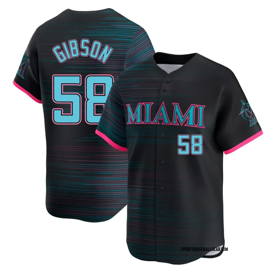 Cade Gibson Men's Miami Marlins Black Limited 2025 City Connect Jersey