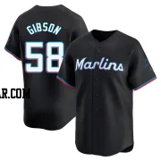 Cade Gibson Men's Miami Marlins Black Limited Alternate Jersey