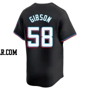 Cade Gibson Men's Miami Marlins Black Limited Alternate Jersey