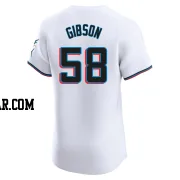 Cade Gibson Men's Miami Marlins White Elite Home Jersey