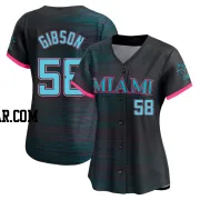 Cade Gibson Women's Miami Marlins Black Limited 2025 City Connect Jersey