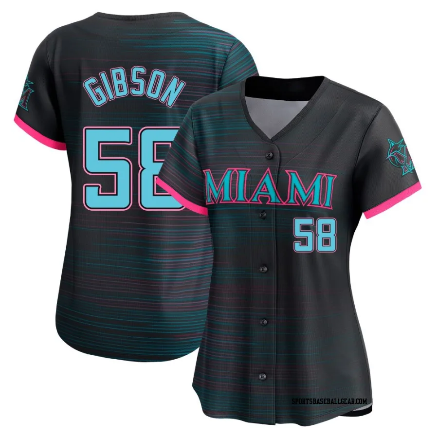 Cade Gibson Women's Miami Marlins Black Limited 2025 City Connect Jersey