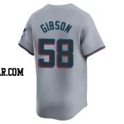 Cade Gibson Youth Miami Marlins Gray Limited Road Jersey
