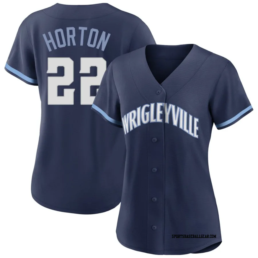 Cade Horton Women's Chicago Cubs Navy Replica 2021 City Connect Jersey