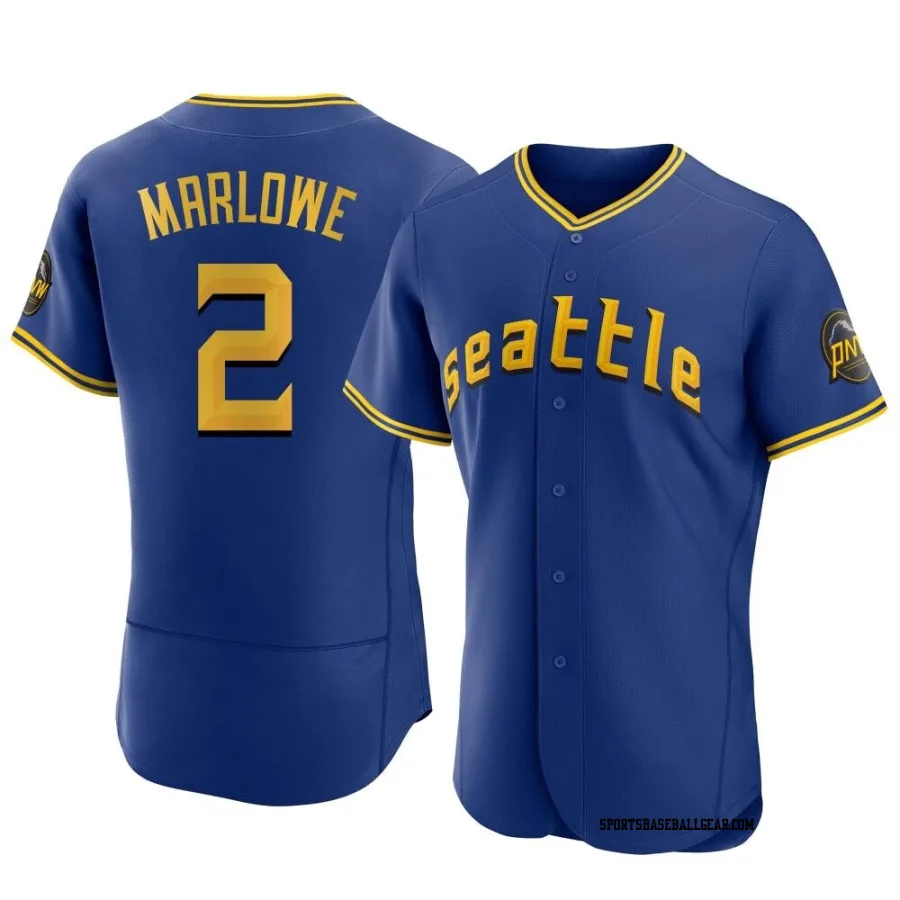Cade Marlowe Men's Seattle Mariners Royal Authentic 2023 City Connect Jersey