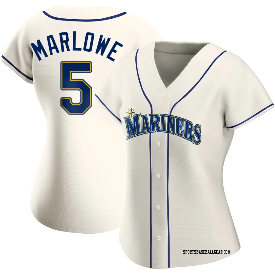 Cade Marlowe Women's Seattle Mariners Cream Authentic Alternate Jersey