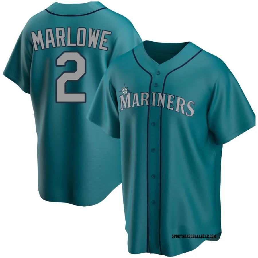 Cade Marlowe Youth Seattle Mariners Aqua Replica Alternate Jersey
