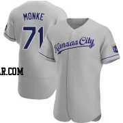 Caden Monke Men's Kansas City Royals Gray Authentic Road Jersey