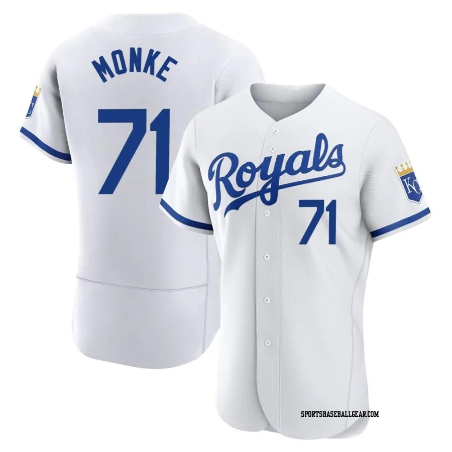 Caden Monke Men's Kansas City Royals White Authentic 2022 Home Jersey