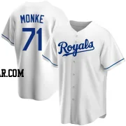 Caden Monke Men's Kansas City Royals White Replica Home Jersey
