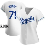 Caden Monke Women's Kansas City Royals White Replica Home Jersey