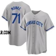 Caden Monke Youth Kansas City Royals Gray Replica 2022 Road Jersey
