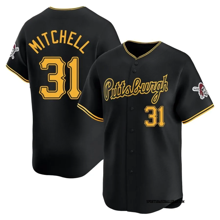 Cal Mitchell Youth Pittsburgh Pirates Black Limited Alternate Jersey