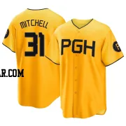 Cal Mitchell Youth Pittsburgh Pirates Gold Replica 2023 City Connect Jersey