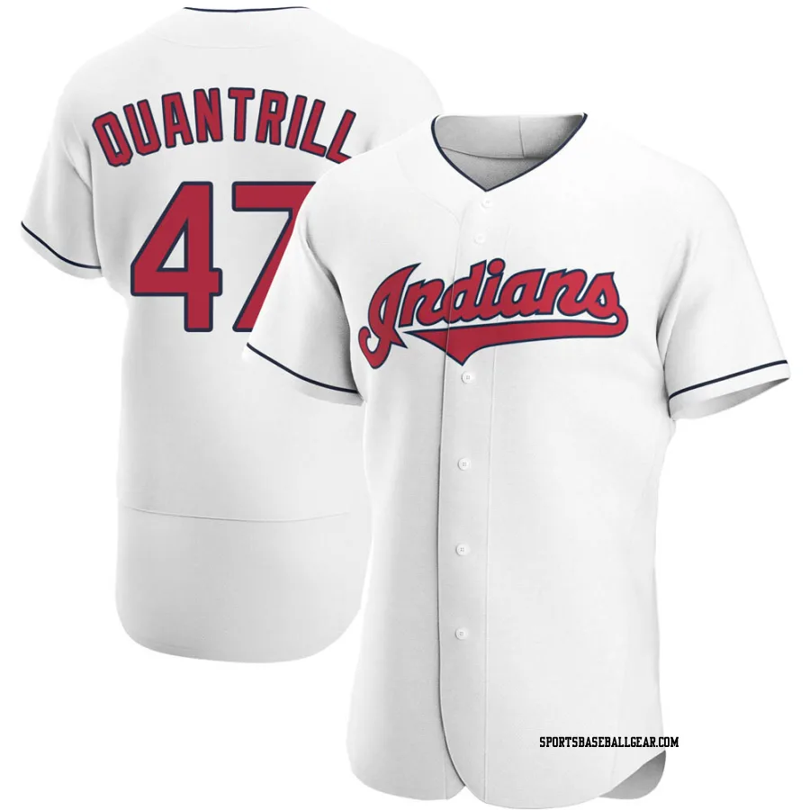 Cal Quantrill Men's Cleveland Guardians White Authentic Home Jersey