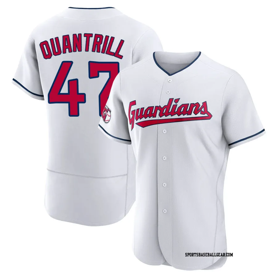 Cal Quantrill Men's Cleveland Guardians White Authentic Home Jersey
